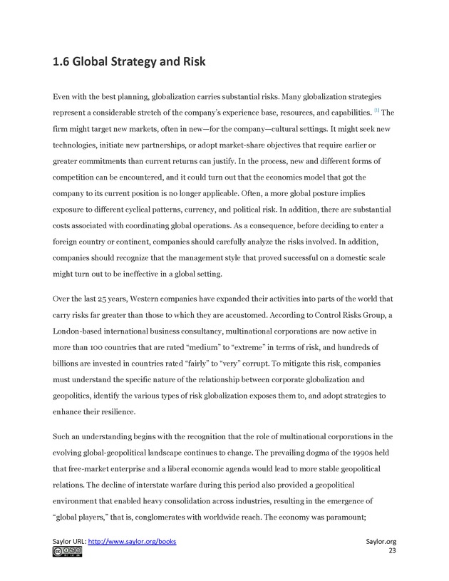 Fundamentals of Global Strategy - Page 23